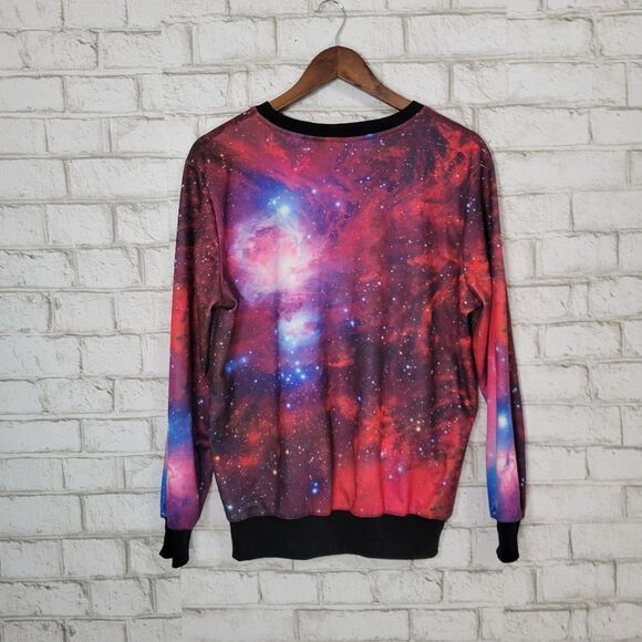 Cute galaxy printed crew lightweight sweatshirt - Picture 9 of 9